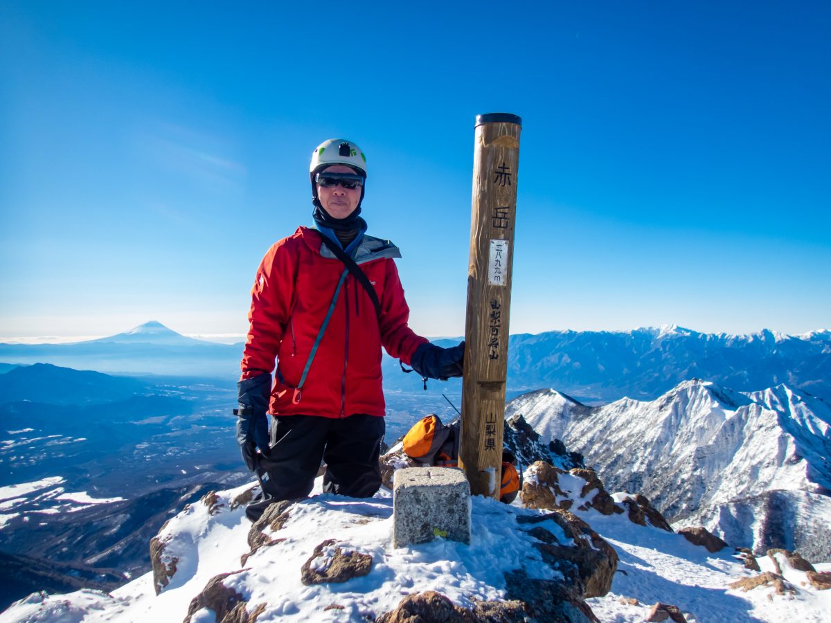 冬期赤岳に二度目の登頂